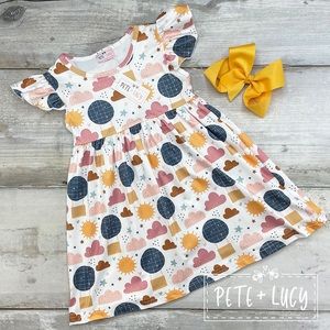Pete and Lucy Sky’s the limit dress